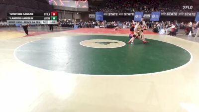 Boys 2A 285 lbs Quarterfinal - Stephen Kassab, Nathan Hale vs Landon Hamblin, Aberdeen