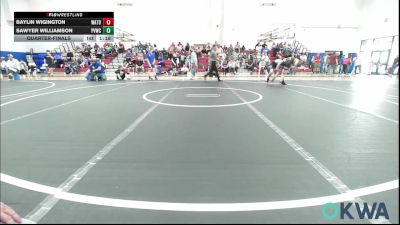 112 lbs Quarterfinal - Baylin Wigington, Watonga Youth Wrestling vs Sawyer Williamson, Pauls Valley Wrestling Club