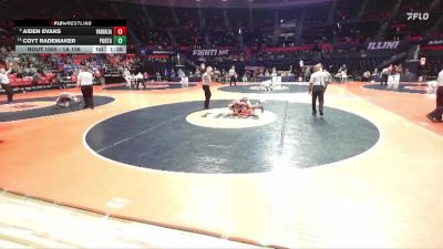 1A 106 lbs Champ. Round 1 - Aiden Evans, Vandalia vs Coyt Rademaker, Petersburg (PORTA)