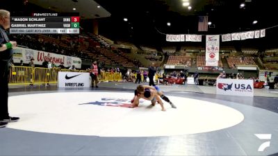 Cadet Boys Lower - 106 lbs Semis - Gabriel Martinez, Vacaville High School Wrestling vs Mason Schlaht, Sunkist Kids Monster Garage