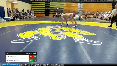 157 lbs Semis & 1st Wb (8 Team) - Luke Clay, Rockmart vs Andrew Seppings, Landmark Christian School