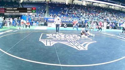 Girls-105 lbs Cons. Round 2 - Abigail Judy, Marshall (Girls) vs Geovana Cruz, Sturgis (Girls)