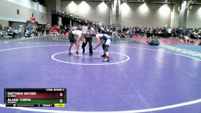 138 lbs Cons. Round 3 - Matthew Snyder, El Reno vs Blaine Turpin, Kearney