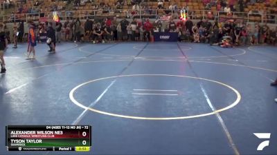 72 lbs Cons. Round 4 - Alexander Wilson Ne3, Lake Catholic Wrestling Club vs Tyson Taylor, Shamrock