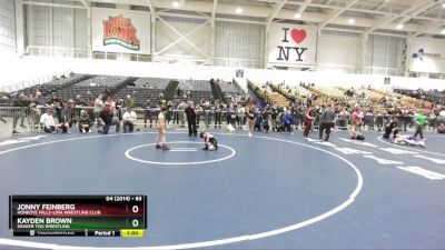 63 lbs Cons. Round 4 - Jonny Feinberg, Honeoye Falls-Lima Wrestling Club vs Kayden Brown, Shaker You Wrestling