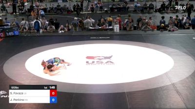 120 lbs Cons 64 #1 - Samuel Favaza, Louisiana vs Jaxon Perkins, Massachusetts