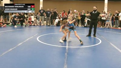 68.4-73.4 lbs Cons. Sub-semis - Addie Knadler, NB Elite Wrestling Club vs Mackenzie Tomlinson, Texas Elite Wrestling Club