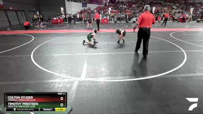 95 lbs Cons. Round 3 - Timothy Presteen, Shiocton Wrestling Club vs Colton Studer, Marshall Wrestling Club