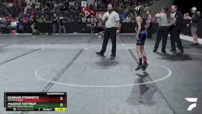 55 lbs Quarterfinal - Gunnar Steinmetz, Falcon Empire vs Maddox Hattrup, Wichita Wrestling Club