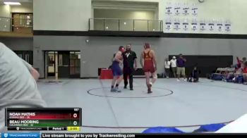 187 lbs Placement Matches (8 Team) - Noah Mathis, Kansas Red vs Beau Mooring, Colorado Red