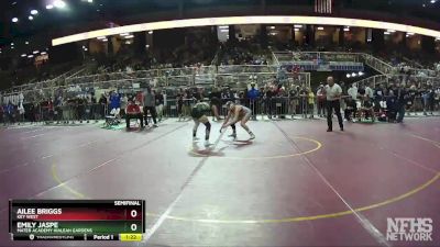 140 lbs Semifinal - Emily Jaspe, Mater Academy Hialeah Gardens vs Ailee Briggs, Key West