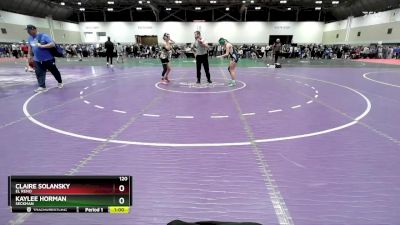 120 lbs Cons. Round 6 - Claire Solansky, El Reno vs Kaylee Horman, Seckman