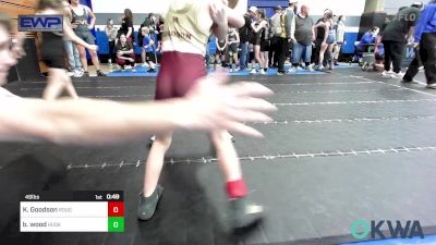 49 lbs Quarterfinal - Keller Goodson, Rough Riders vs Brooks Wood, Husky WC