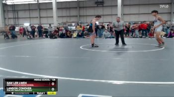 126 lbs Quarterfinal - Landon Conover, Sublime Wrestling Academy vs Saw Ler Lweh, New Plymouth Middle School