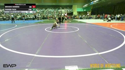 52 lbs Round Of 32 - Brooks Sombke, Sniper Wrestling Academy vs Parker Tuck, La Grande Mat Club
