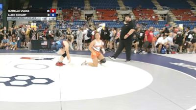 140 lbs Cons. Sub-rd Of 32 - Isabella Ogdee, Oklahoma vs Alice Scharp, Indiana