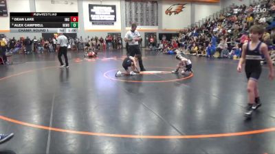 66 lbs Champ. Round 1 - Alex Campbell, North Liberty Wrestling Club vs Dean Lake, Indee Mat Club