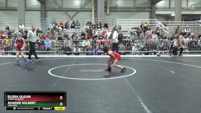 80 lbs Cons. Semi - Rowdee Holbert, Con-Kids vs Eloisa Olguin, Alpha Academy