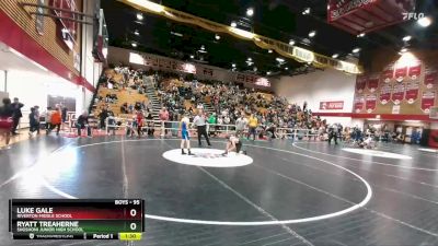 95 lbs Cons. Round 5 - Luke Gale, Riverton Middle School vs Ryatt Treaherne, Shoshoni Junior High School