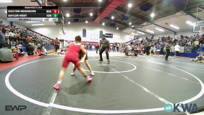 83 lbs Rr Rnd 5 - Kai'lynn Neighbors, Muskogee Rougher Youth Wrestling vs Saylor West, Fort Gibson Youth Wrestling