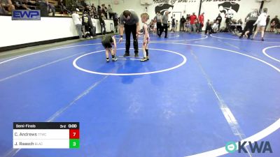 37-40 lbs Semifinal - Kimber Russell, Salina Wrestling Club vs Carter Mcculley, Claremore Wrestling Club