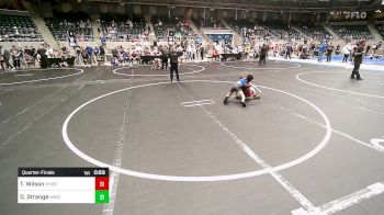 58 lbs Quarterfinal - Tate Wilson, Hilldale Youth Wrestling Club vs Demitri Strange, Woodland Wrestling Club