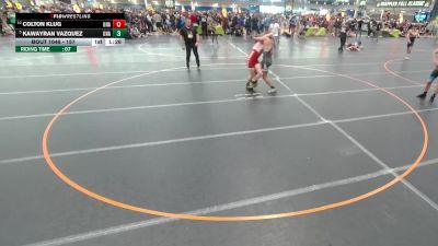 157 lbs Champ. Round 3 - Kawayran Vazquez, Unattached vs Colton Klug, Unattached