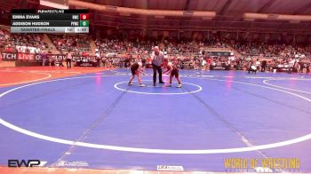 Quarterfinal - Emma Evans, Bartlesville Wrestling Club vs Addison Hudson, Palmyra Youth Wrestling Club