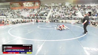 50 lbs Quarterfinal - Avy Perez, CA vs Mi Amada Lanphear Ramirez, WA