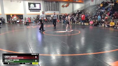 78 lbs Round 5 - Crew Shedek, North Liberty Wrestling Club vs Beckett Meyer, Mount Vernon