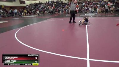 SPW-11 lbs Quarterfinal - Jacob Falck, West Delaware vs Zadik Riniker, Jesup Mat Club