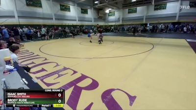 70 lbs Cons. Round 3 - Brody Rude, Redfield Youth Wrestling vs Isaac Smith, Watford City Wolves