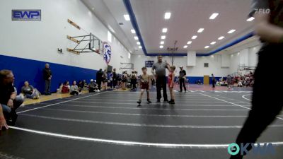 47-51 lbs Rr Rnd 3 - Blakelee Vinson, Weatherford Youth Wrestling vs Evee Wilson, ARDMORE TAKEDOWN CLUB