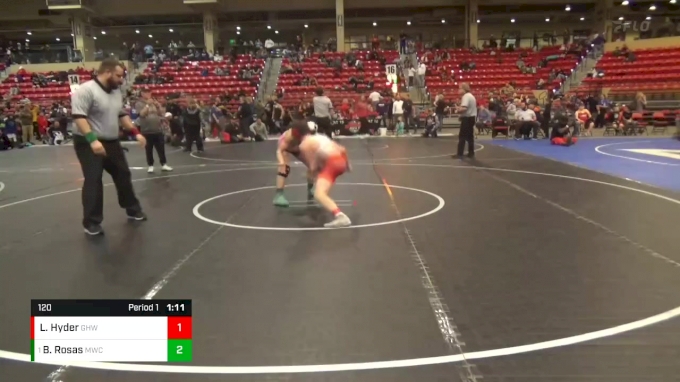 120 lbs Semifinal - Baron Rosas, Maize Wrestling Club vs Liam Hyder ...