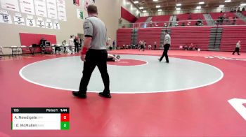 165 lbs Champ. Round 1 - Owen McMullen, Bishop McCort vs Aidan Newdigate, Springboro