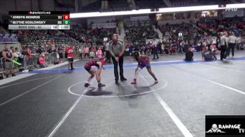 80 lbs 3rd Place Match - Jordyn Monroe, Topeka Blue Thunder vs Blythe Koslowsky, Bulldog