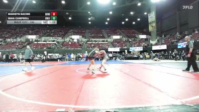130 lbs Semifinal - Madisyn Racine, Minot Wrestling vs Maia Campbell, Fort Benton Longhorn Wrestling