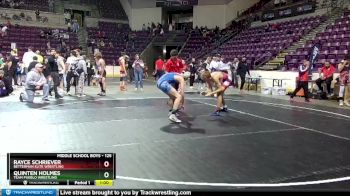 125 lbs Cons. Semi - Quinten Holmes, Team Pueblo Wrestling vs Rayce Schriever, Betterman Elite Wrestling