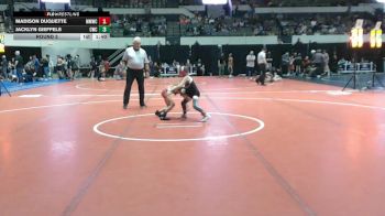 51-58 lbs Round 3 - Jacklyn Gieffels, Cavalier Wrestling Club vs Madison Duquette, Midlothian Miners Wrestling Cl