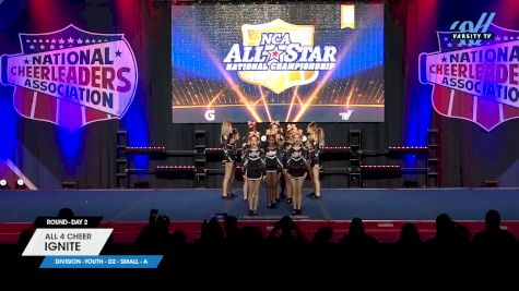 All 4 Cheer - Ignite [2025 L1 Youth - D2 - Small - A Day 2] 2025 NCA All-Star National Championship