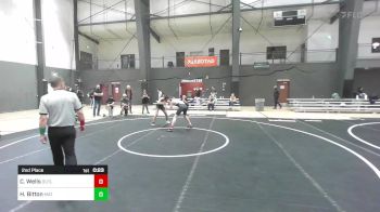 130 lbs 2nd Place - Cohen Wells, Outlaw WC vs Hesston Bitton, Mat Rattlers