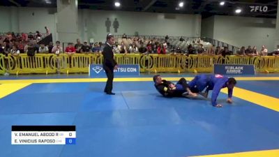 VICTOR EMANUEL ABOOD RODRIGUES vs ERICK VINICIUS RAPOSO 2023 American National IBJJF Jiu-Jitsu Championship