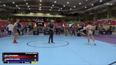 130 lbs 1st Place Match - Jax Zamarripa, TX vs Christian Gates, OK