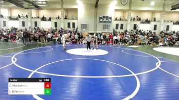 144 lbs Round Of 16 - Cole Riordan, Hingham vs Liam Dillon, Marshfield