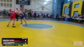 215 lbs Cons. Round 2 - Brayden Hearn, Laurel H S vs Ryder Robinson, Sussex Central H S