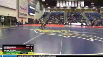 157 lbs Champ. Round 1 - Brock Rogers, CA State University Bakersfield vs Lopez Lonrad, Unattached