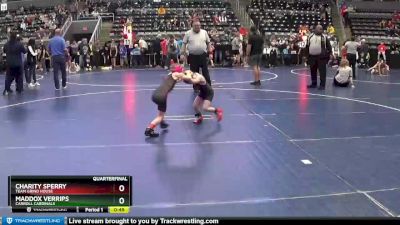 50 lbs Quarterfinal - Charity Sperry, TEAM GRIND HOUSE vs Maddox Verrips, Carroll Cardinals