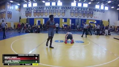 144 lbs Champ. Round 2 - Brody Hines, Ponte Vedra High School vs Kaleeb Tribbett, Eagles Wrestling Club