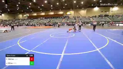 100 lbs Semifinal - Finnegan OBrien, Legacy Dragons vs Jeremiah Oliva ...