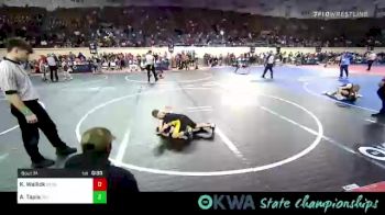 64 lbs Consi Of 16 #1 - Keaton Wallick, Perkins vs Alijah Tapia, OKC Saints Wrestling